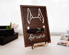 Personalized Pet Memorial Keepsake Ear Line Art Frame