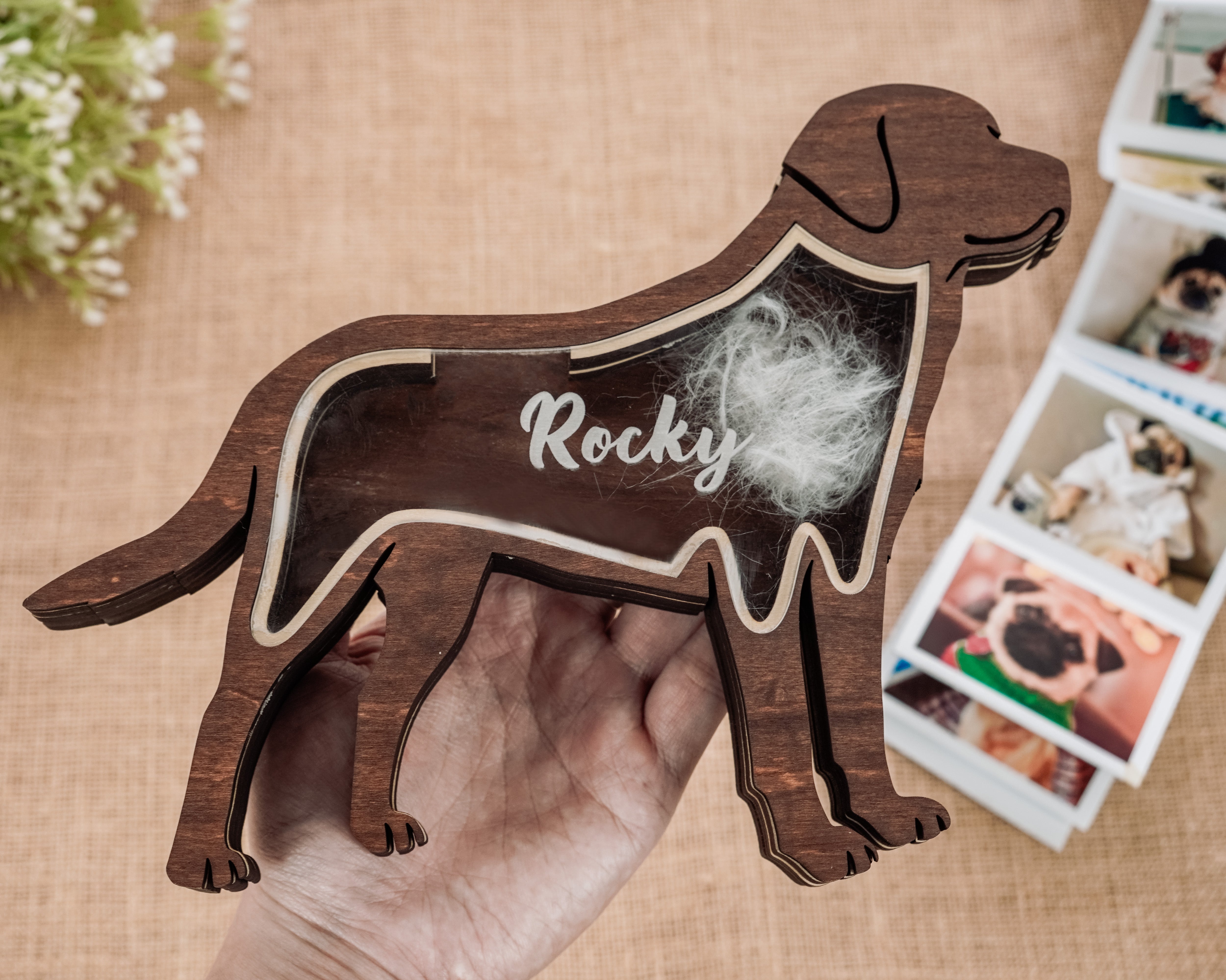 Dog Fur Shadow Box