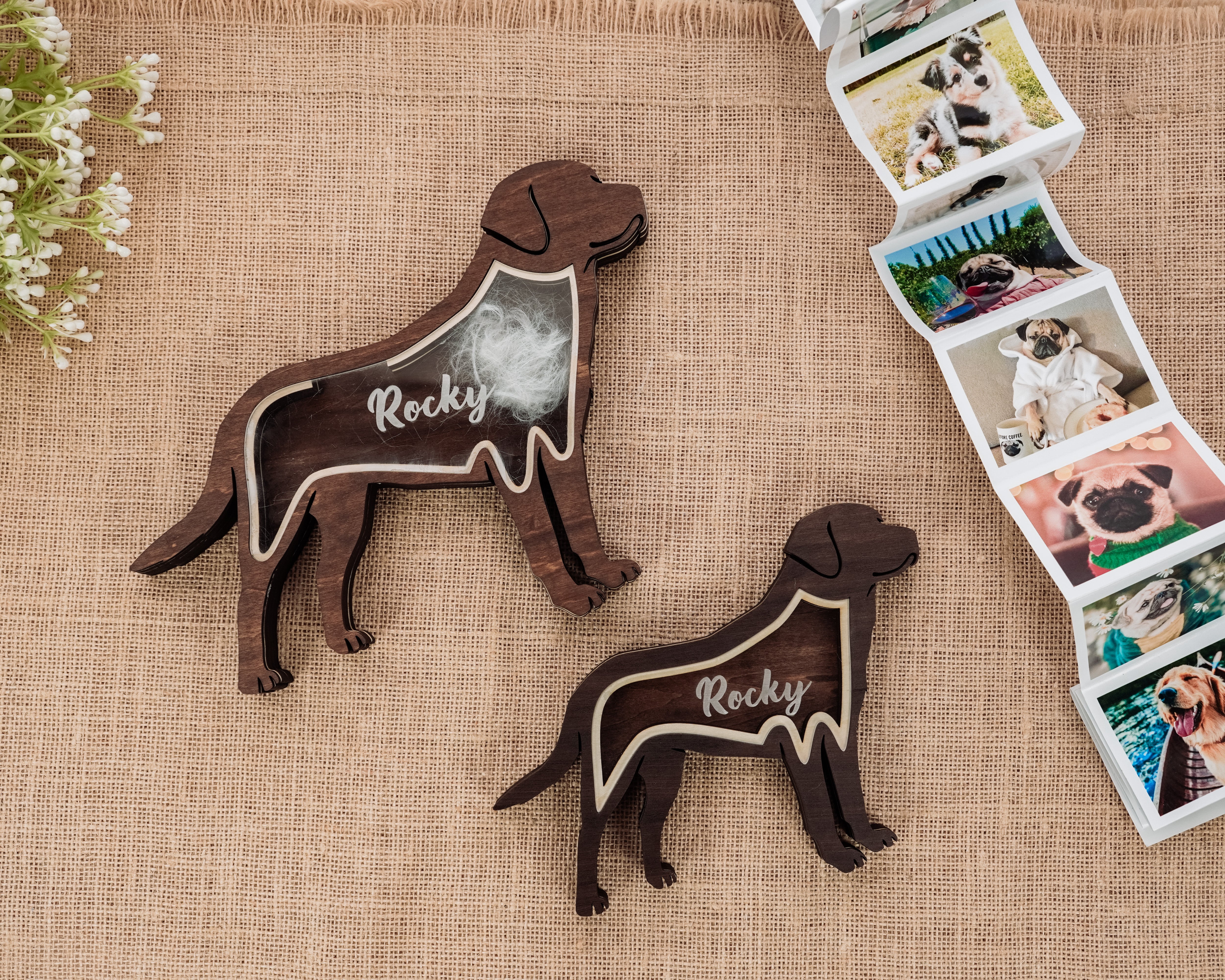 Dog Fur Shadow Box