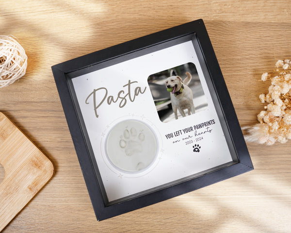 Dog Shadow Box with Clay