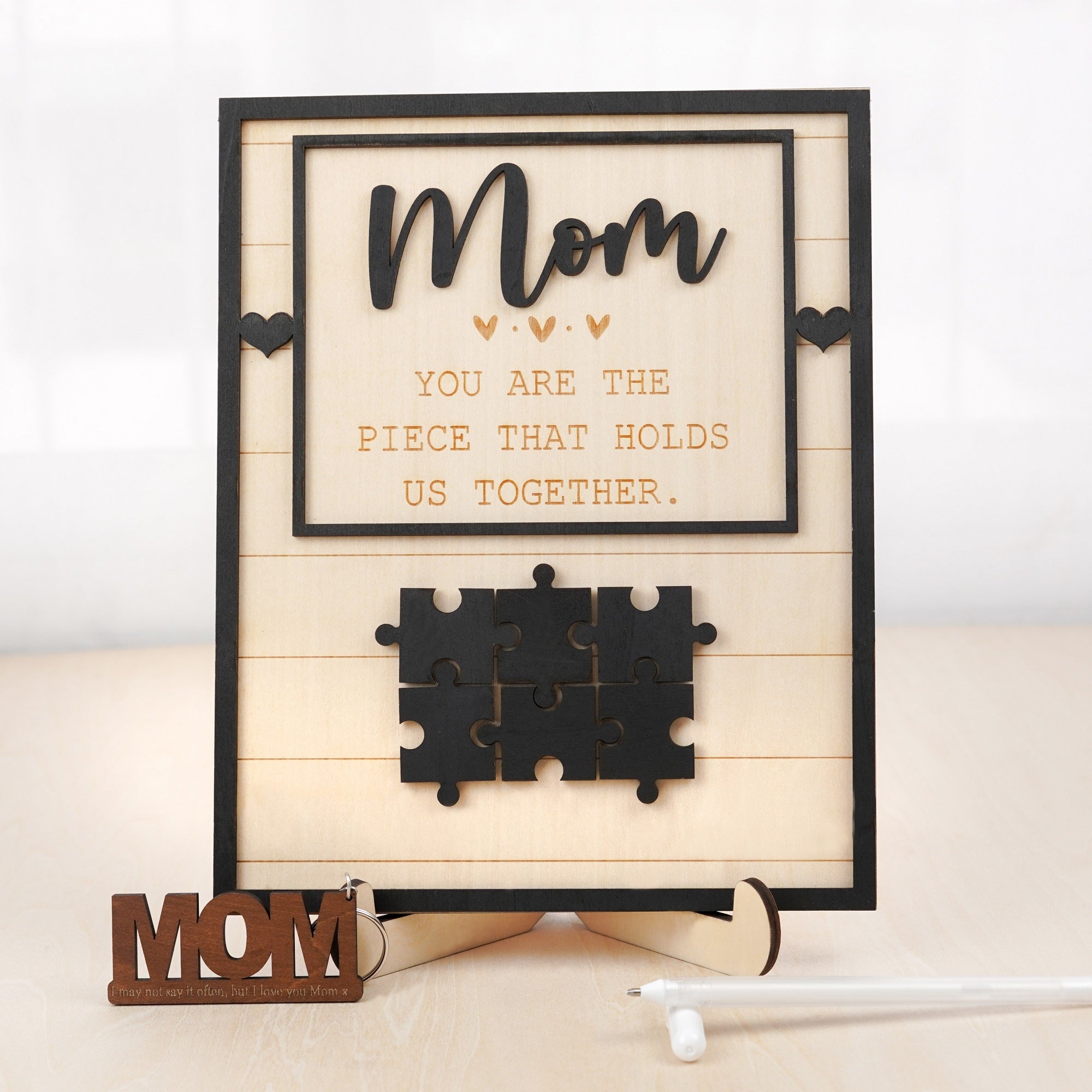 Mom Piece Sign Frame