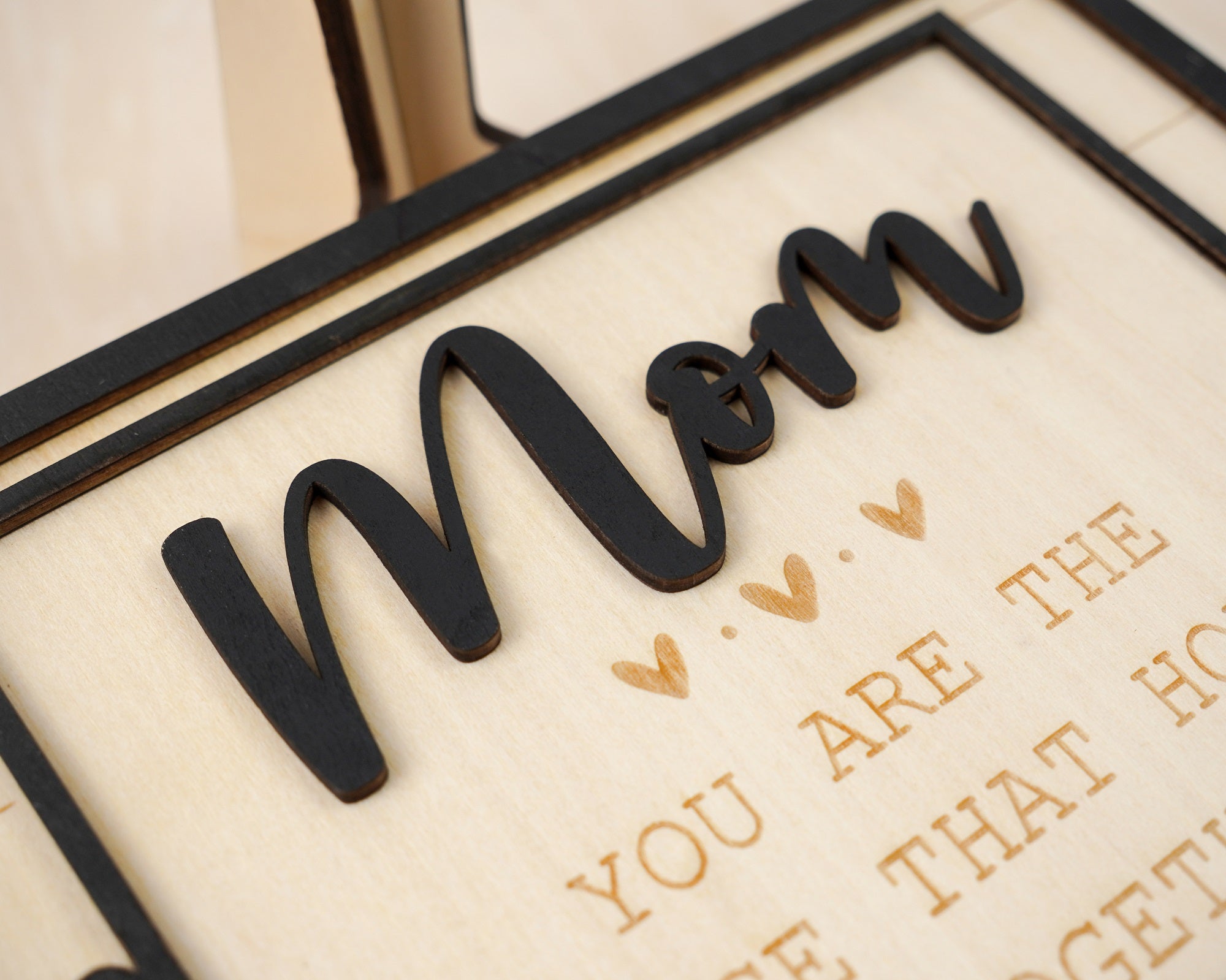 Mom Piece Sign Frame