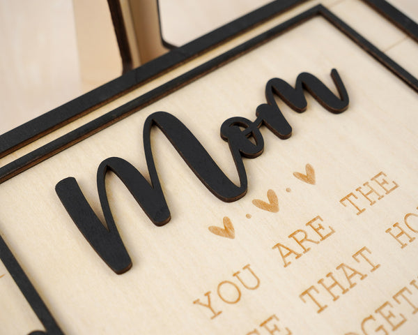 Mom Piece Sign Frame