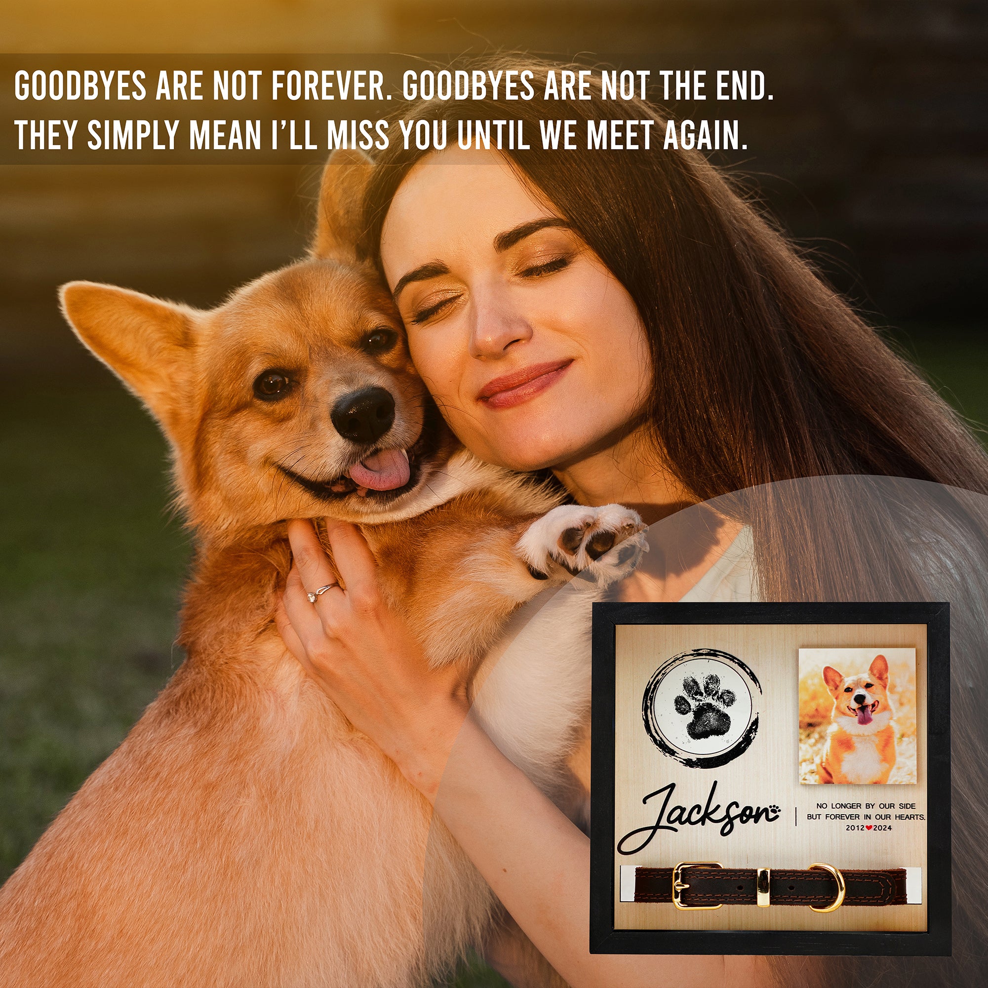 Pet Pawprint Kit Photo Shadow Box