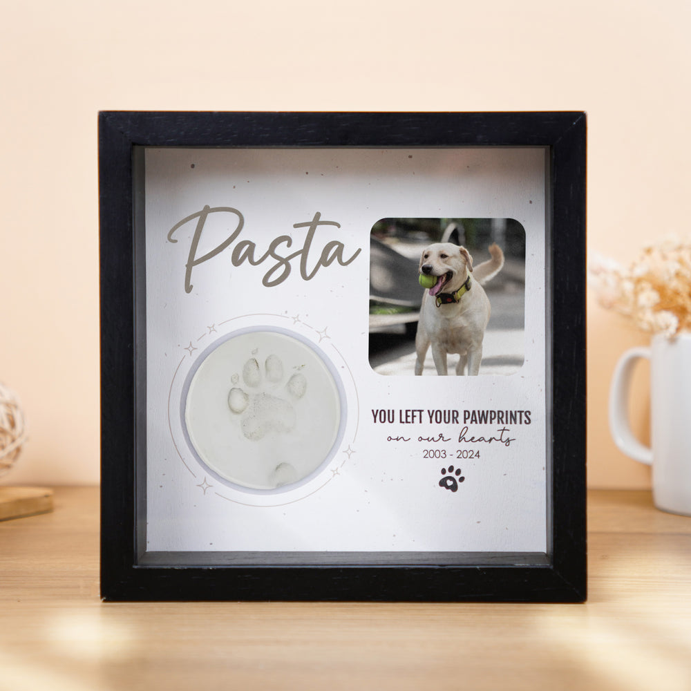 Dog Shadow Box with Clay